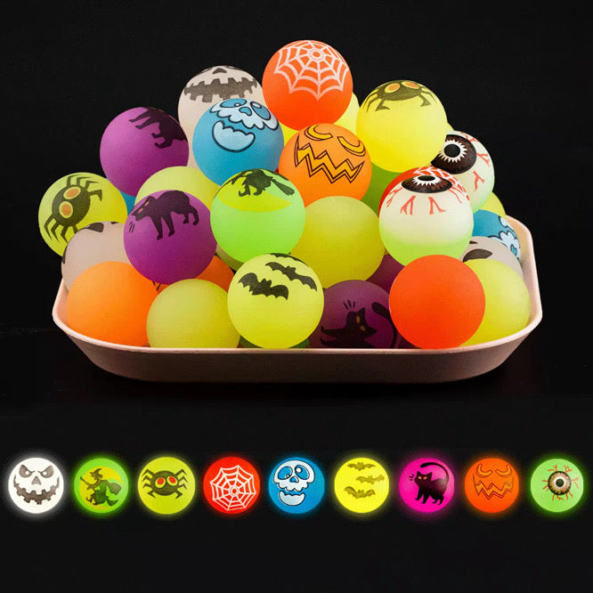 Glow In The Dark 50 Piece Halloween Bounce Balls
