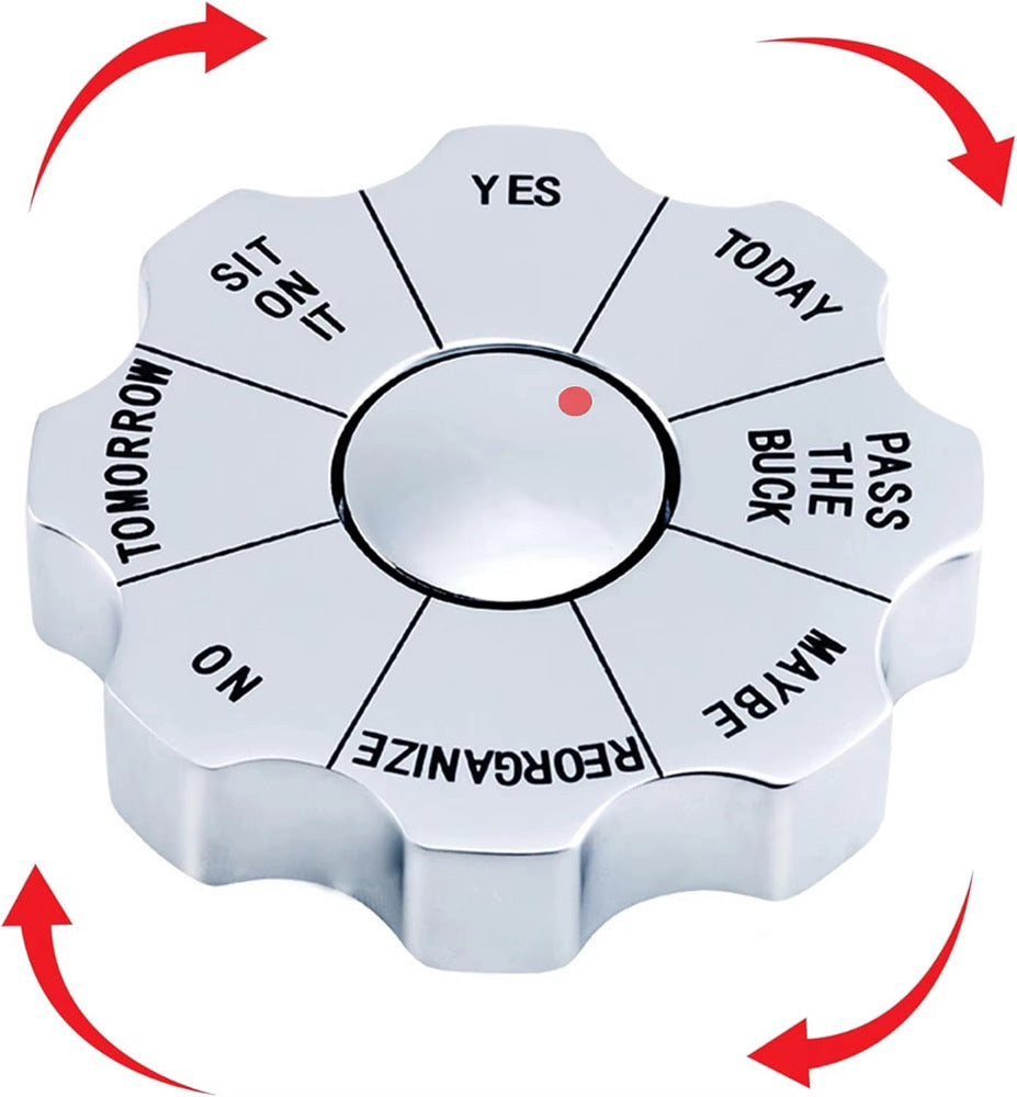 Rotating Decision Maker Paper Weight