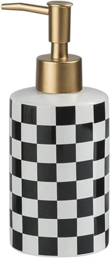 Check Yo’ Suds Checkered Soap Dispenser