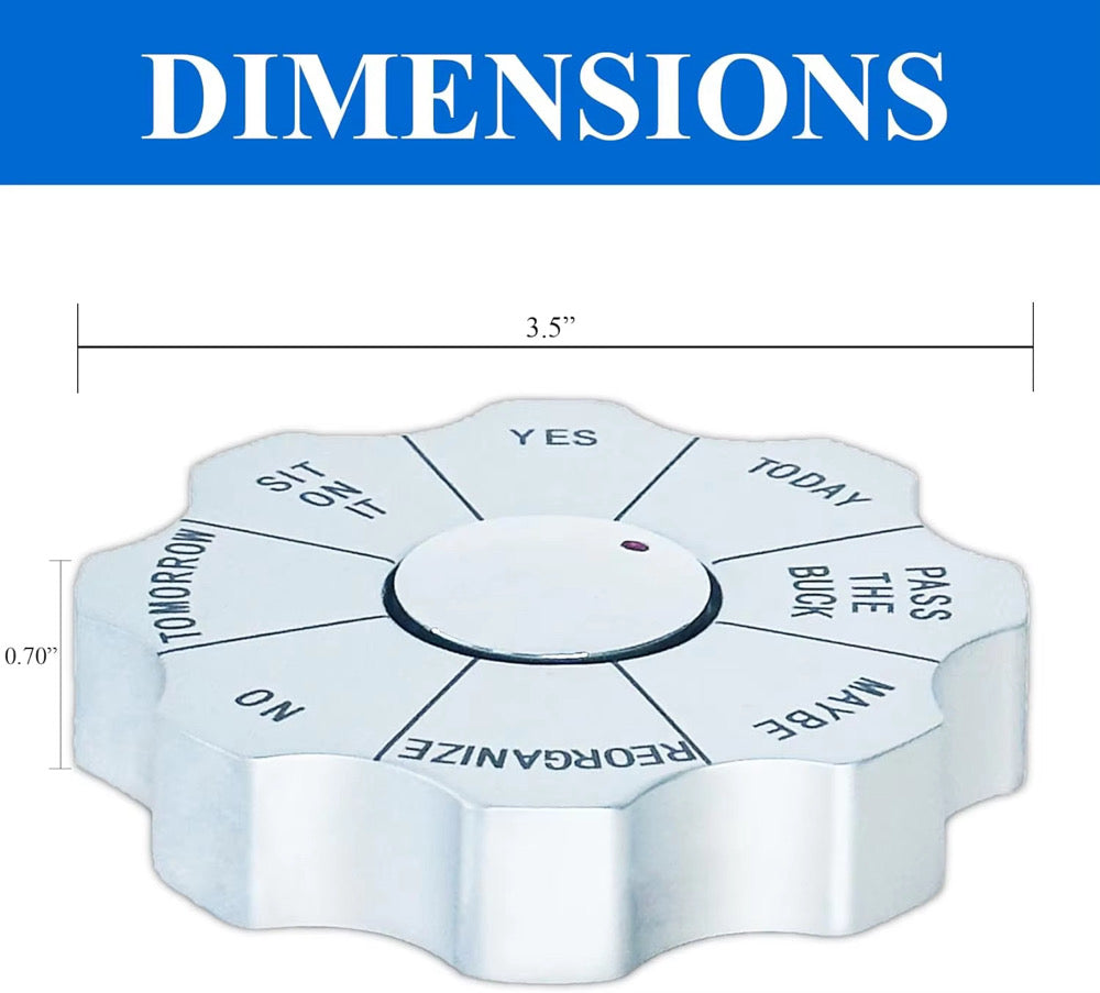 Rotating Decision Maker Paper Weight