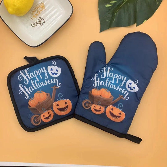 Halloween Mit and Hot pad set