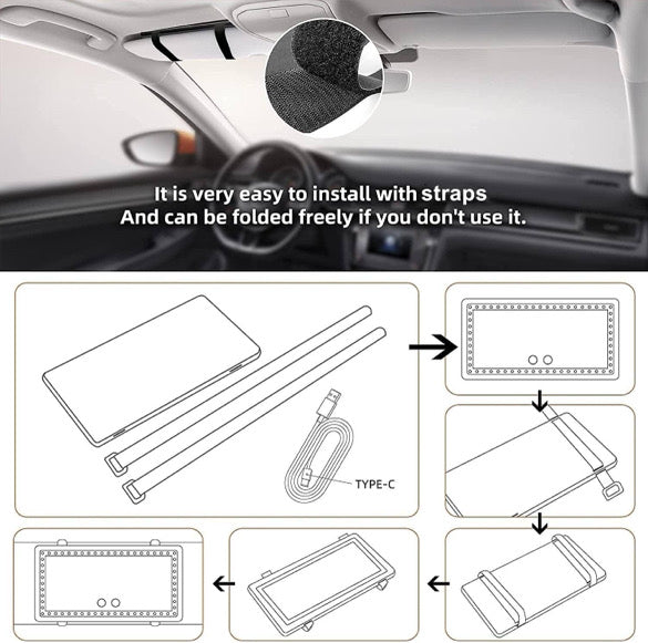 LED Vanity Visor Mirror