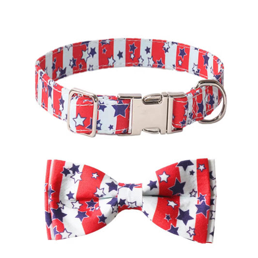 Patriotic Dog Collar Set