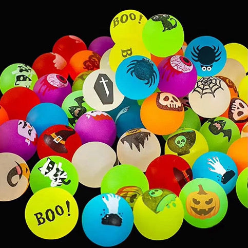 Glow In The Dark 50 Piece Halloween Bounce Balls