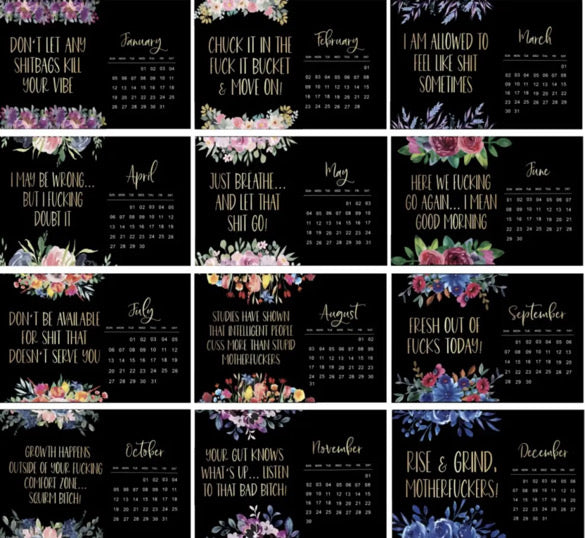 Desktop Snarky 2025 Calendar