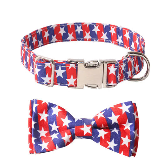 Patriotic Dog Collar Set