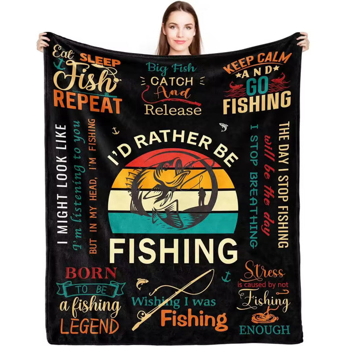I'd Rather Be Fishing Blankets