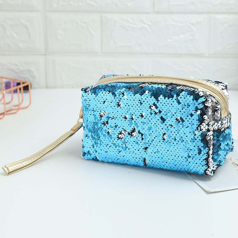 Red and Blue Sequin Pouch