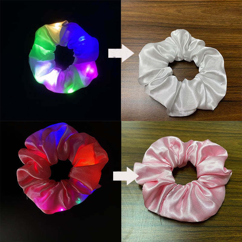 Set of 3 Assorted Colored Light up Scrunchies