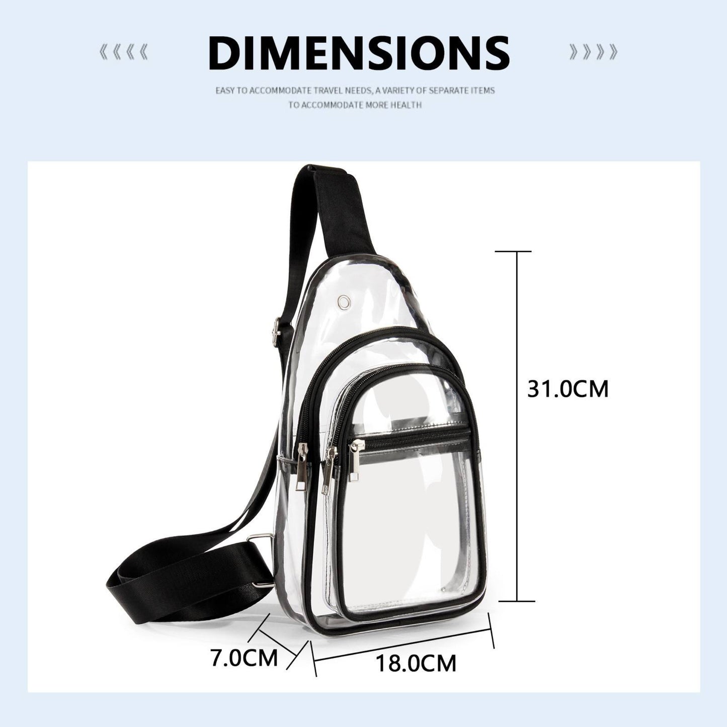 Clear crossbody