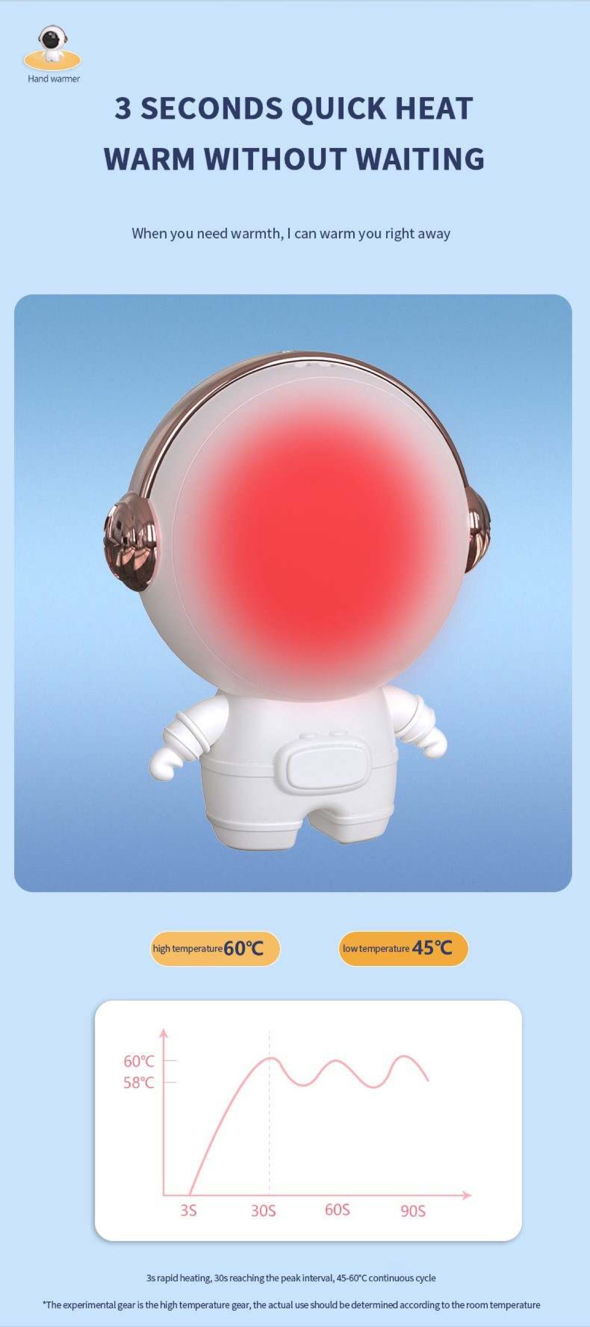 Astronaut Hand Warmer
