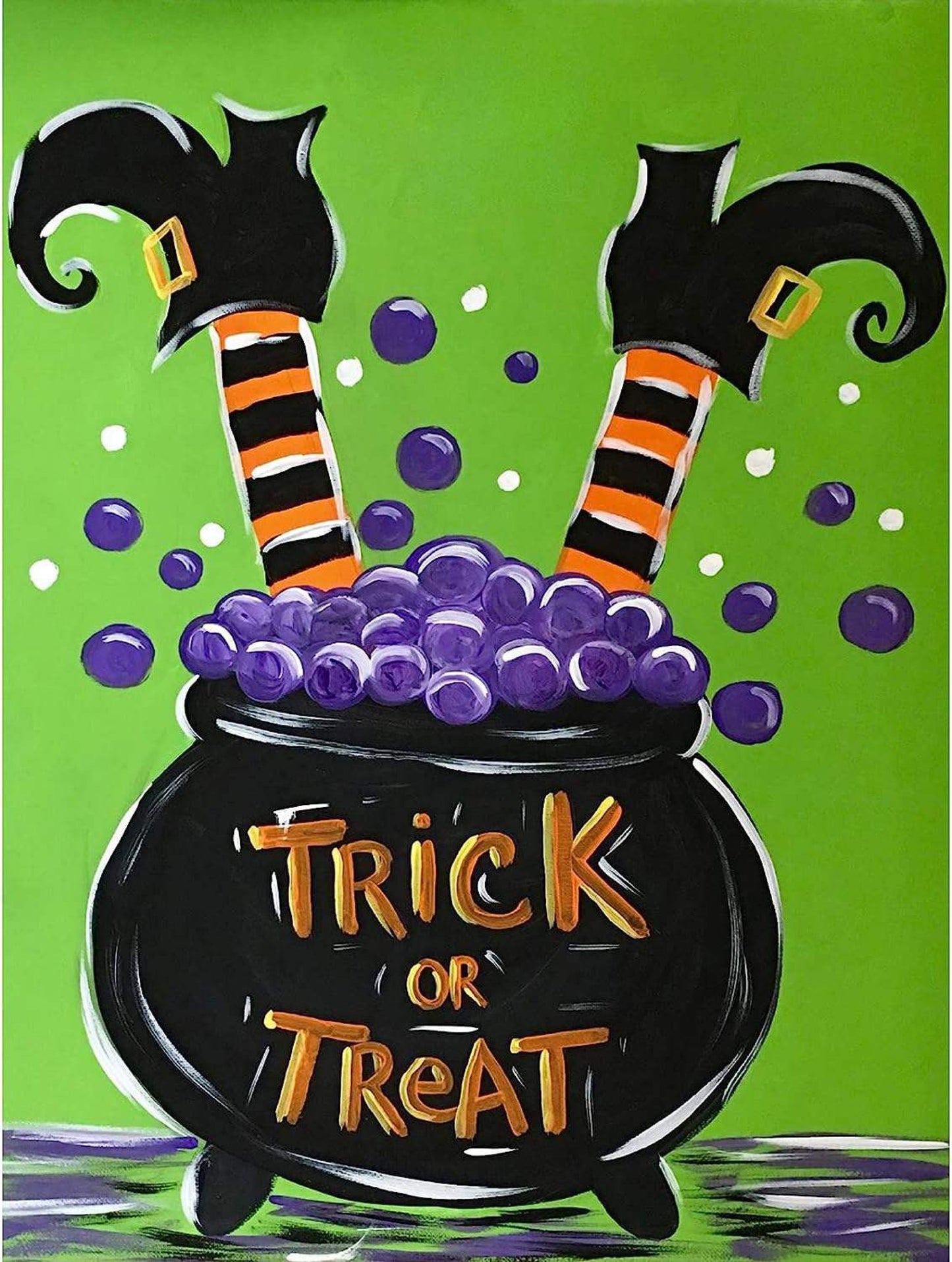 Halloween paint with diamonds