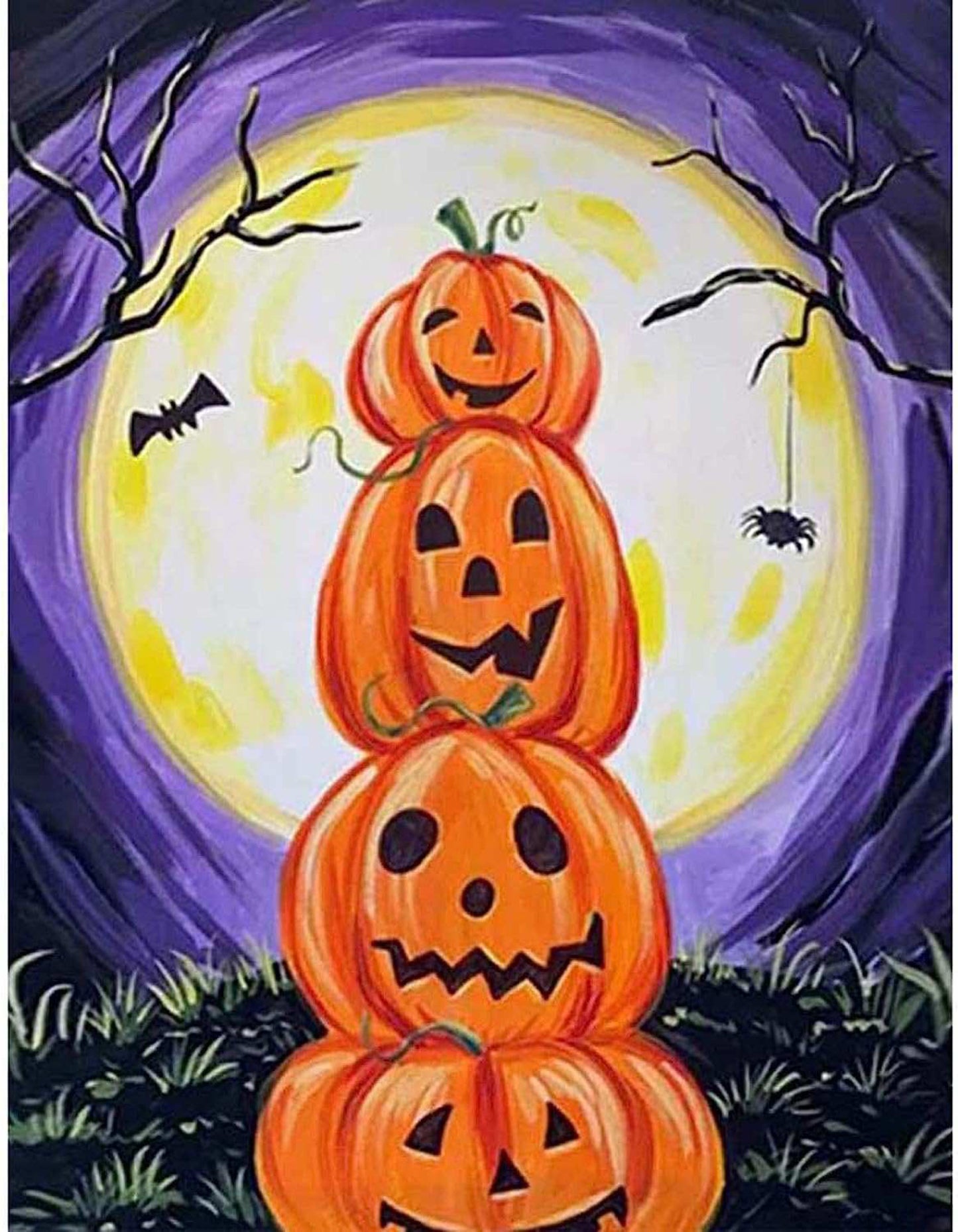 Halloween paint with diamonds