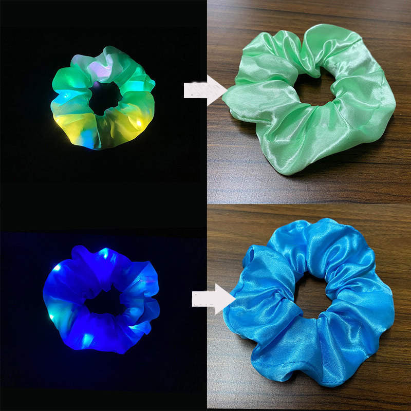 Set of 3 Assorted Colored Light up Scrunchies