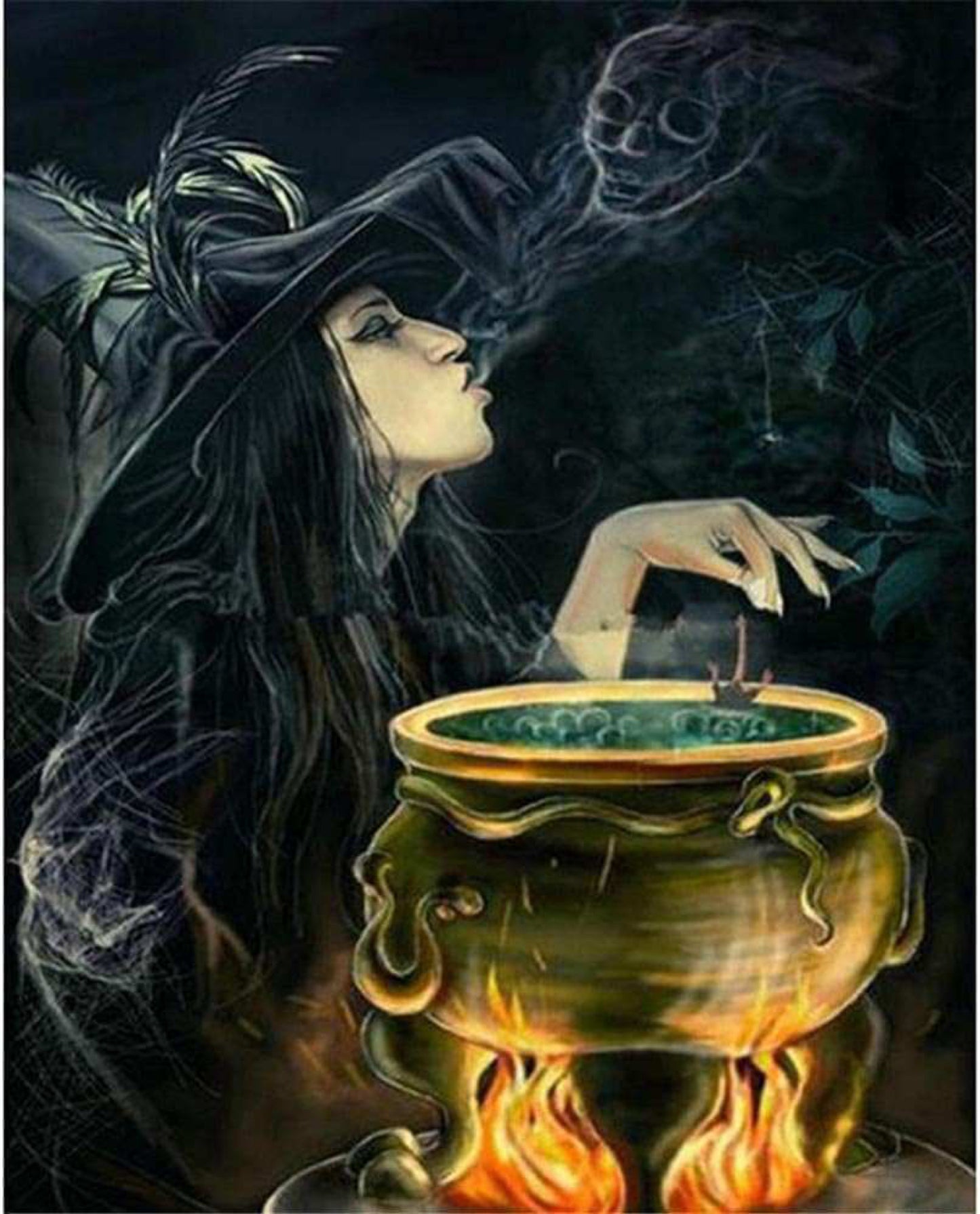 Halloween paint with diamonds