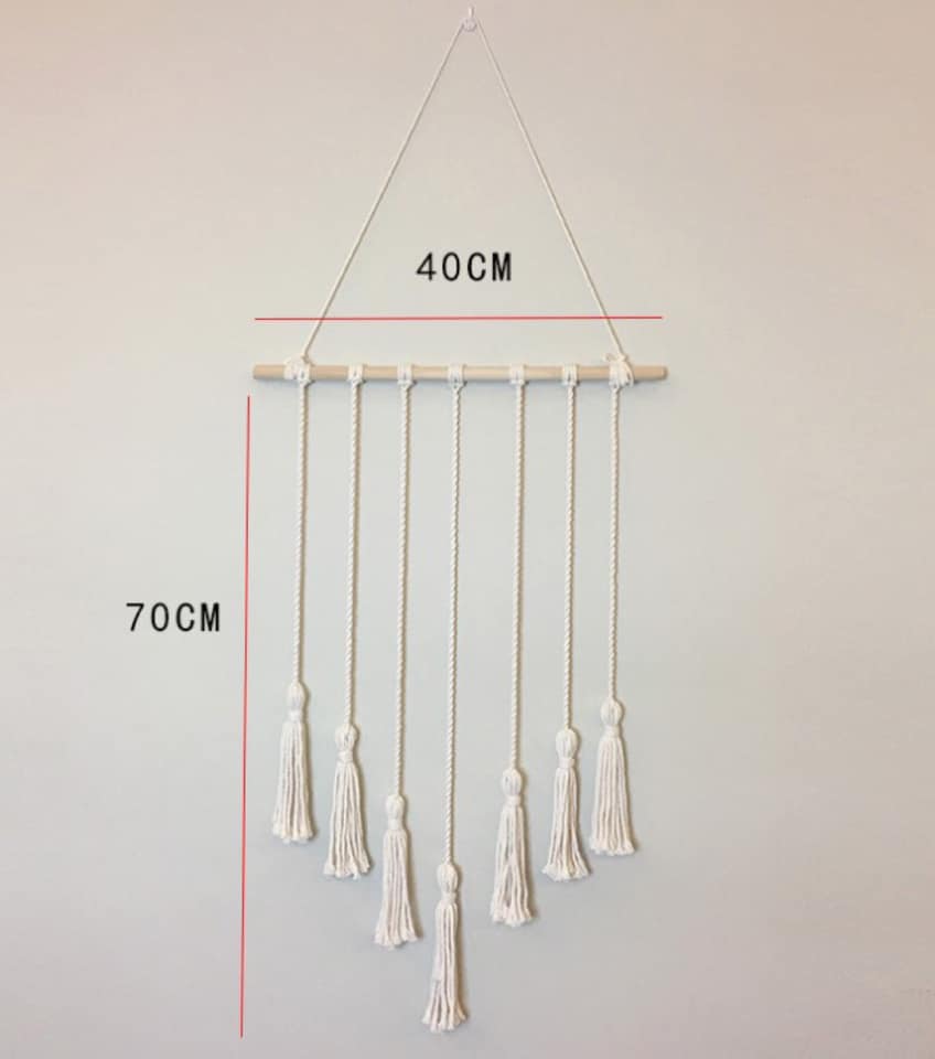 Macrame wall hanging photo decor