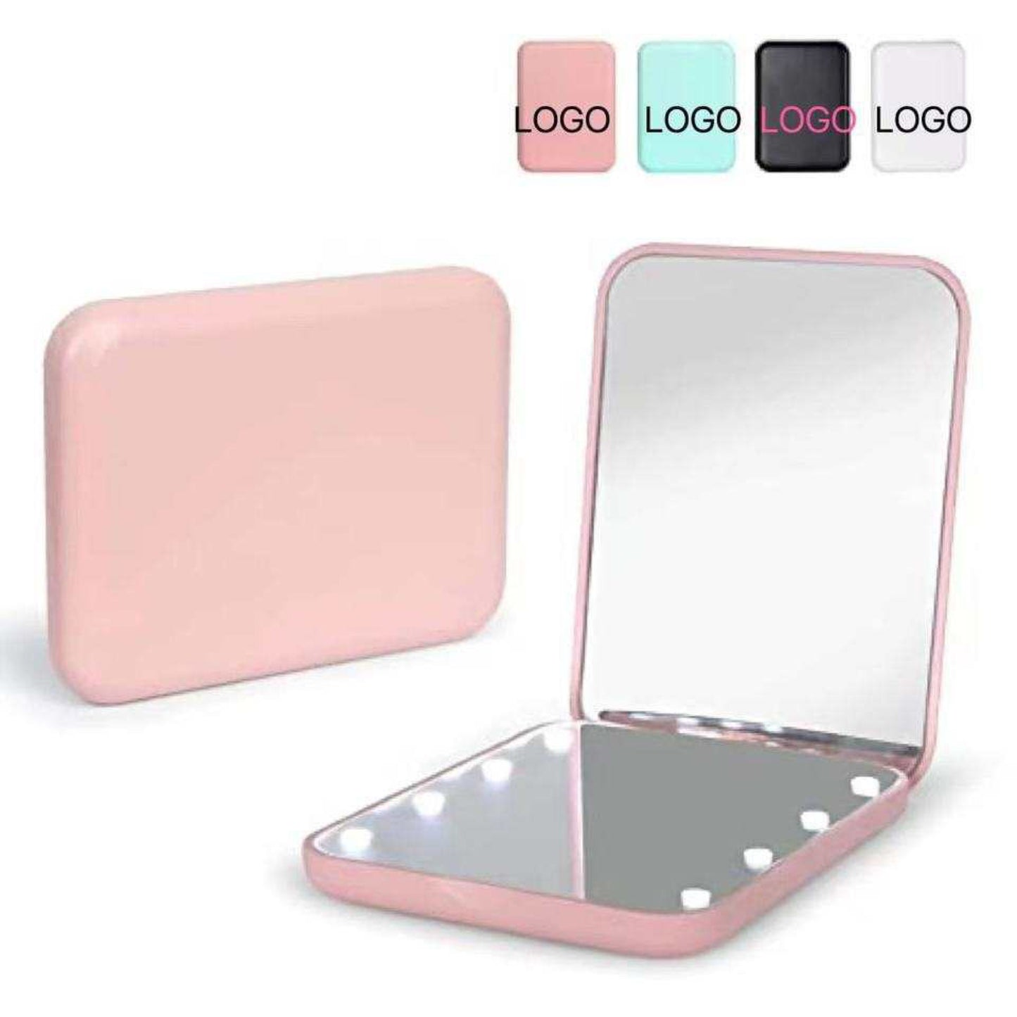 Lighted LED Purse Compact Mirror