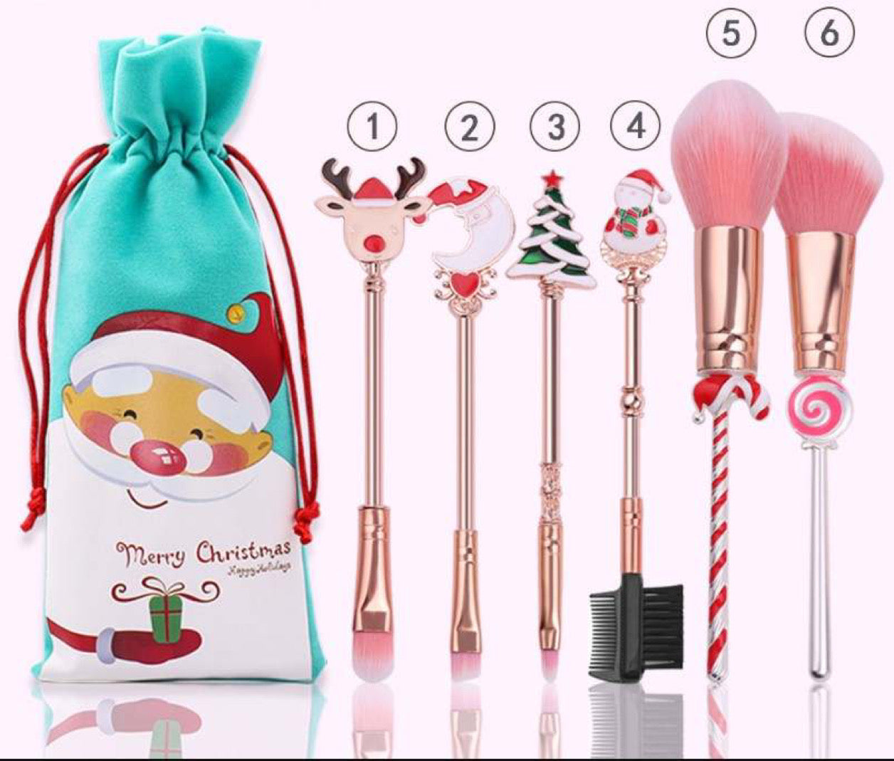 Christmas Makeup Brush Set