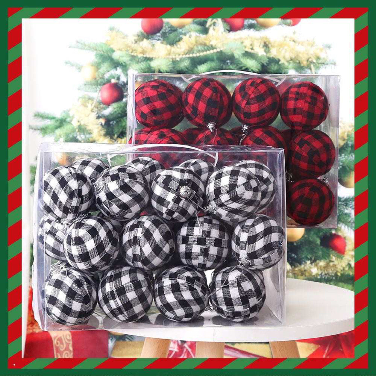 Plaid Ornaments