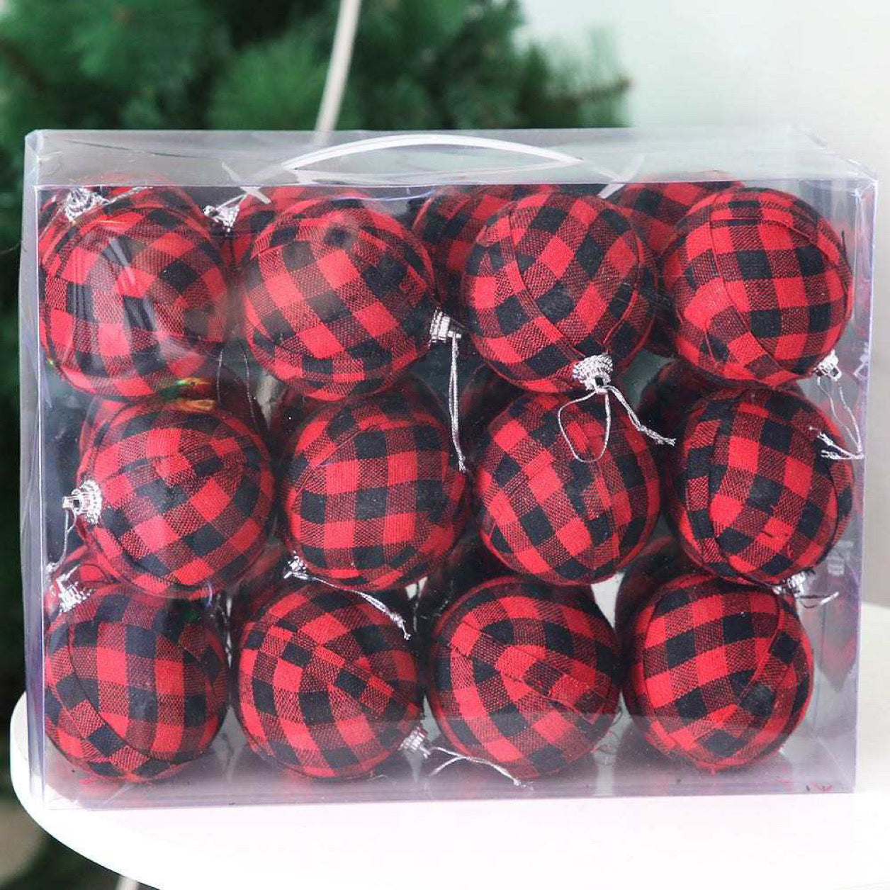 Plaid Ornaments