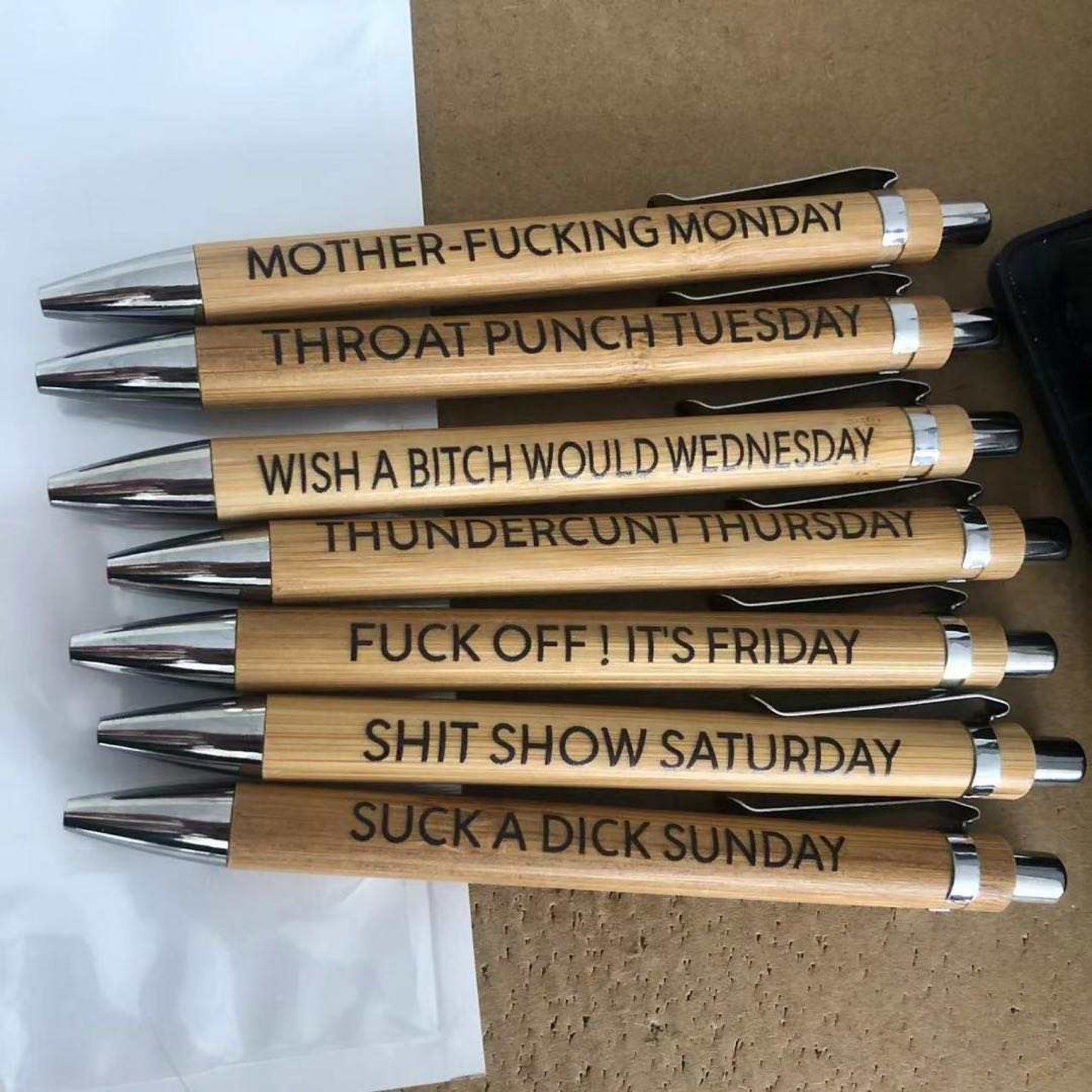 Bamboo Snarky Pen Sets