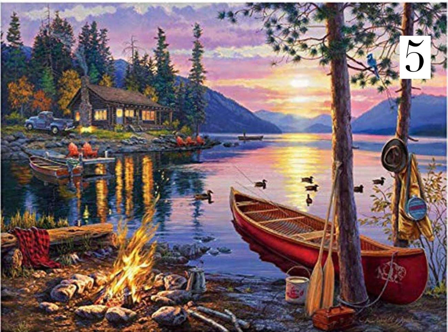 Camping Paint with Diamonds