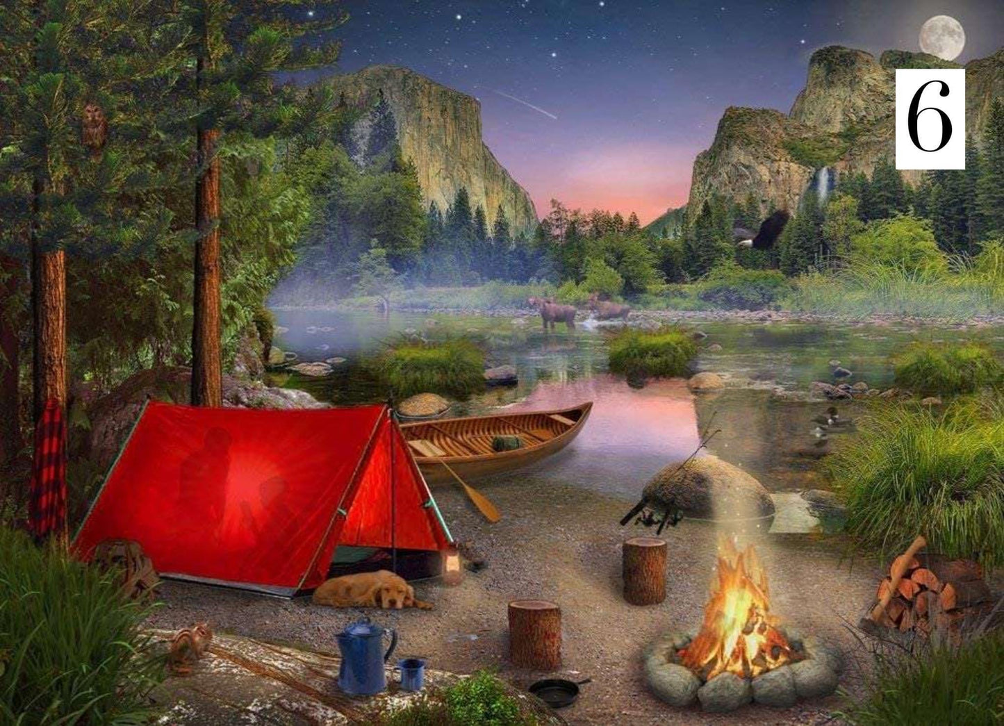 Camping Paint with Diamonds