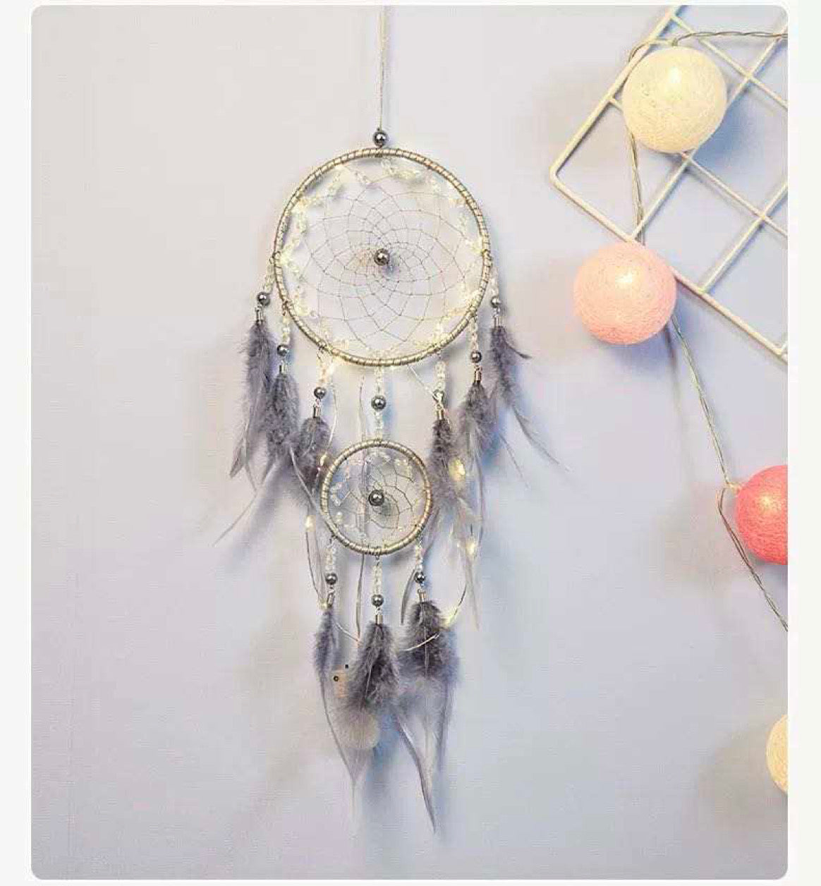 Double Dream Catcher with lights