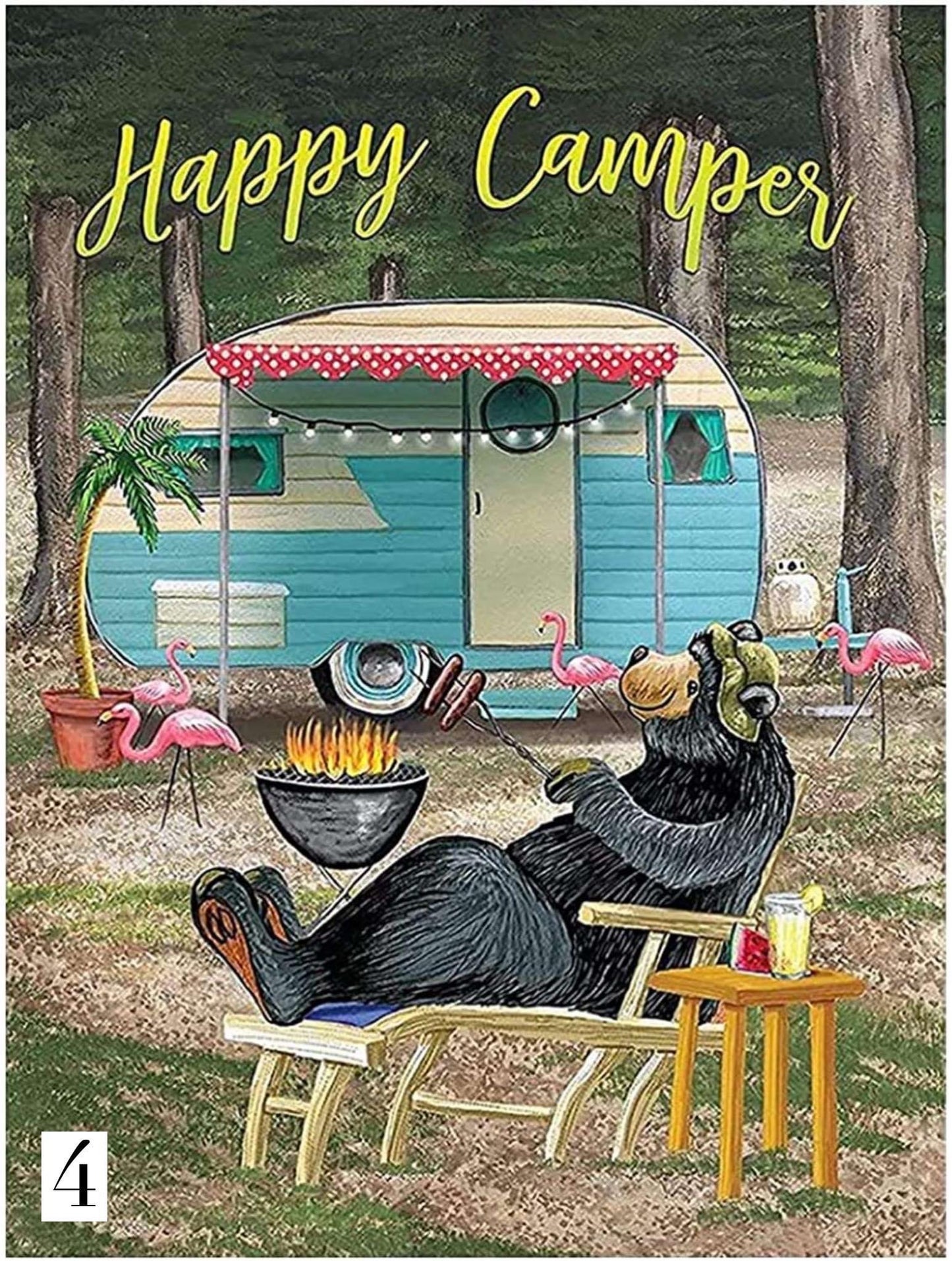Camping Paint with Diamonds
