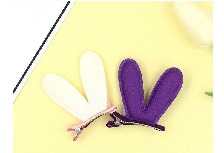 Sequin Bunny Easter ear clips set of 8