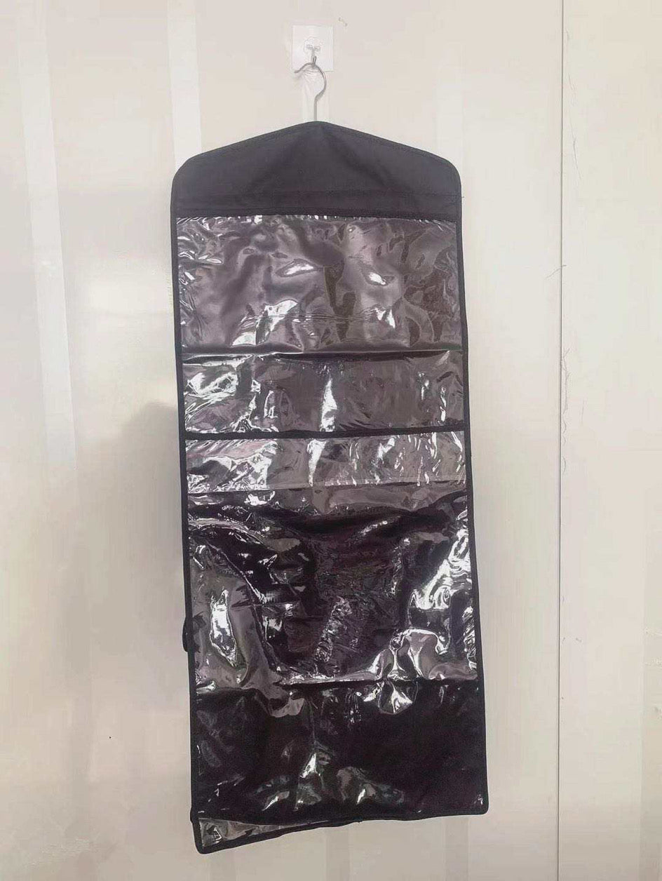 Hanging storage for wrapping