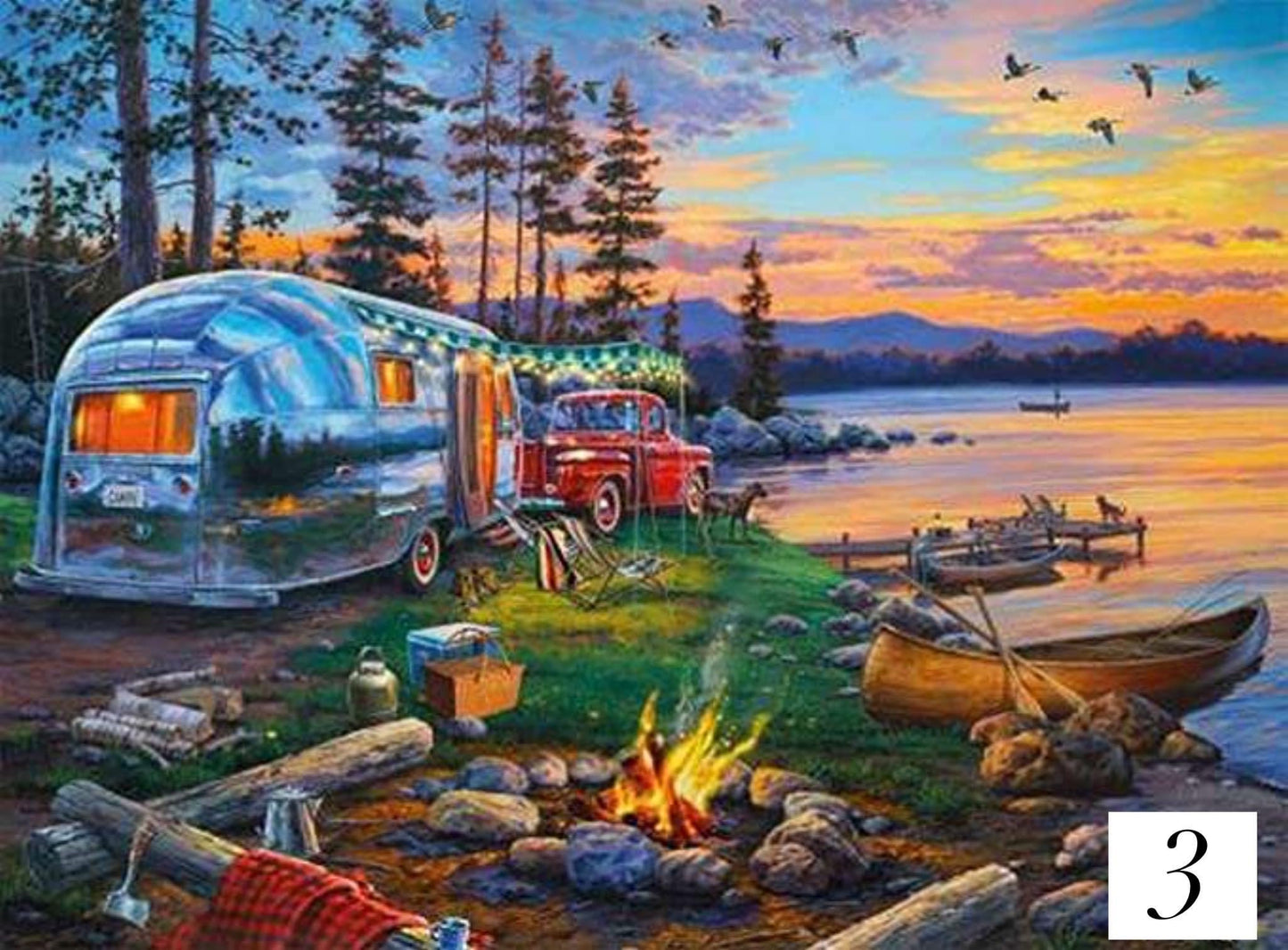 Camping Paint with Diamonds
