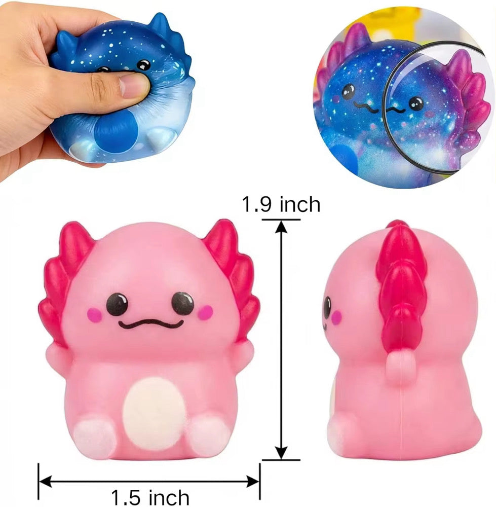 6 Piece Axolotl Slow Squish Set.