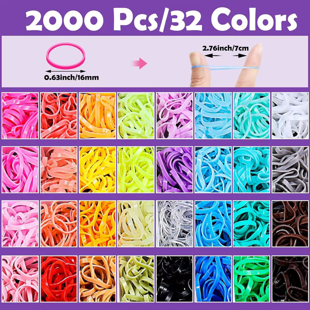 Rubber Hair Band Set & Tools
