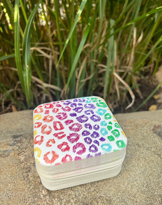 Rainbow Cheetah Jewelry Box