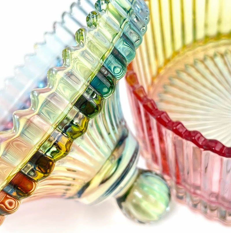 Rainbow Reflection Dish With Lid