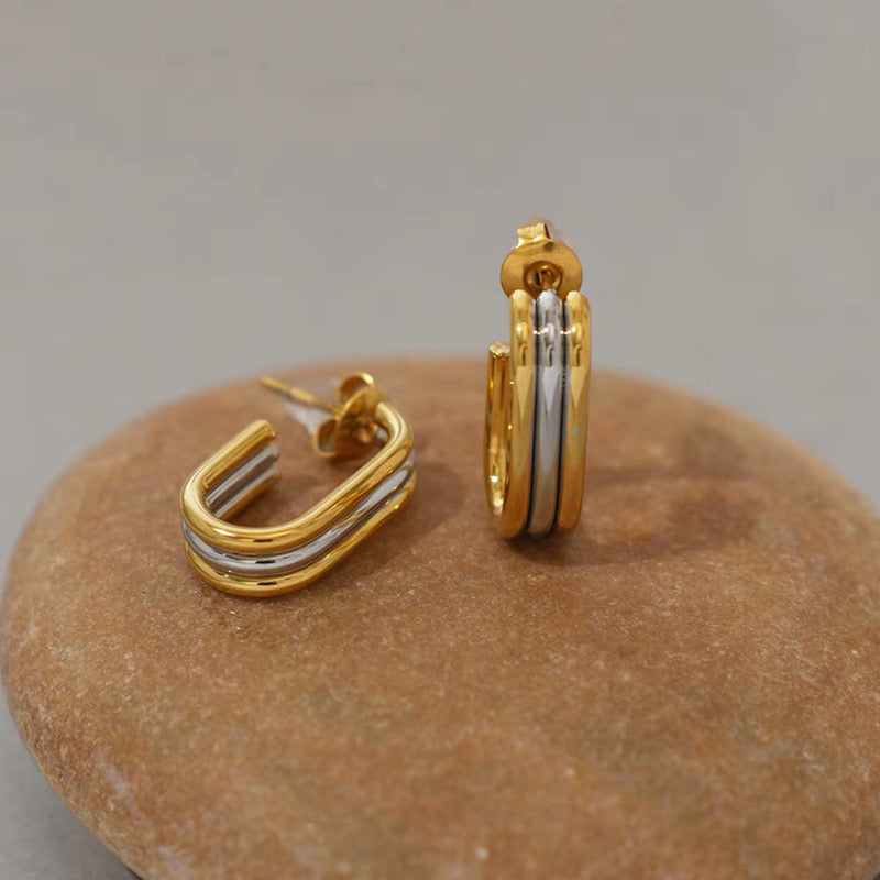 Triple Huggies Earring