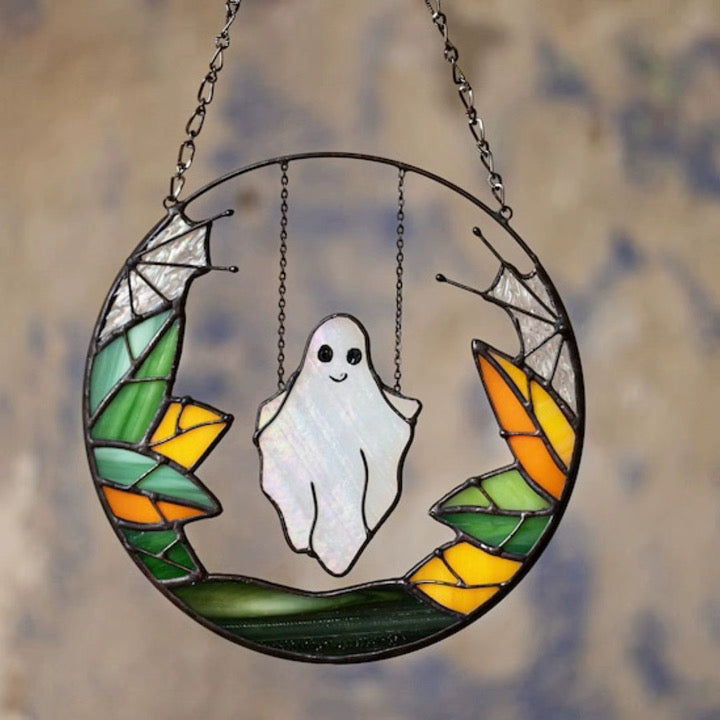 Halloween Friends Staines Glass Suncatcher