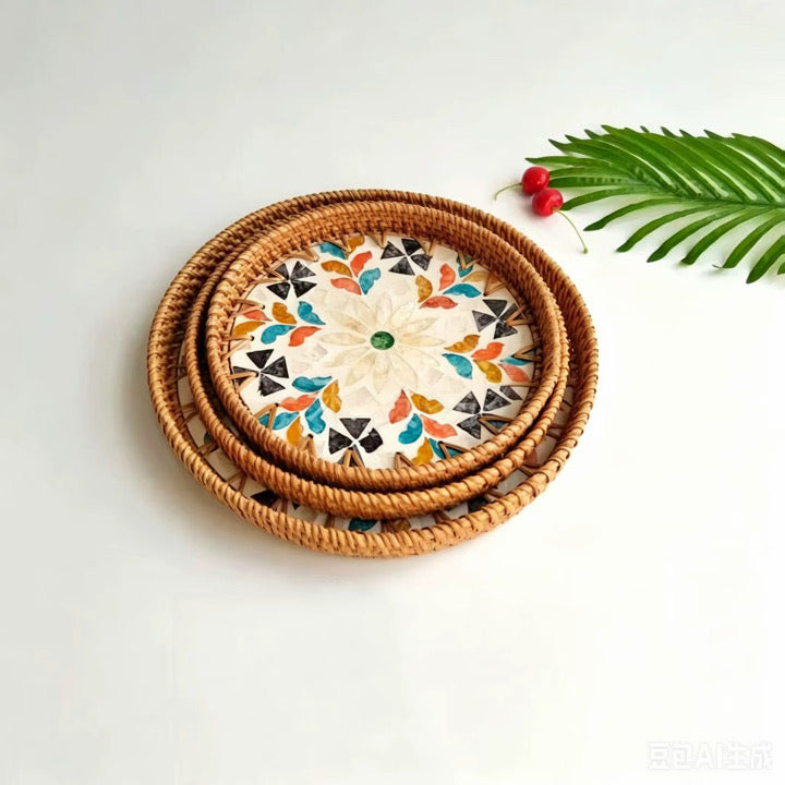 Nest And Nook Round 3 Piece Tray Set