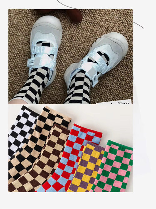 ColorPop Check Socks