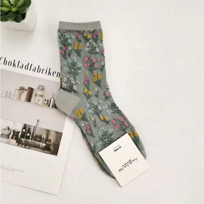 Secret Garden Sheer Socks