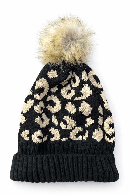 Leopard Pom Hat