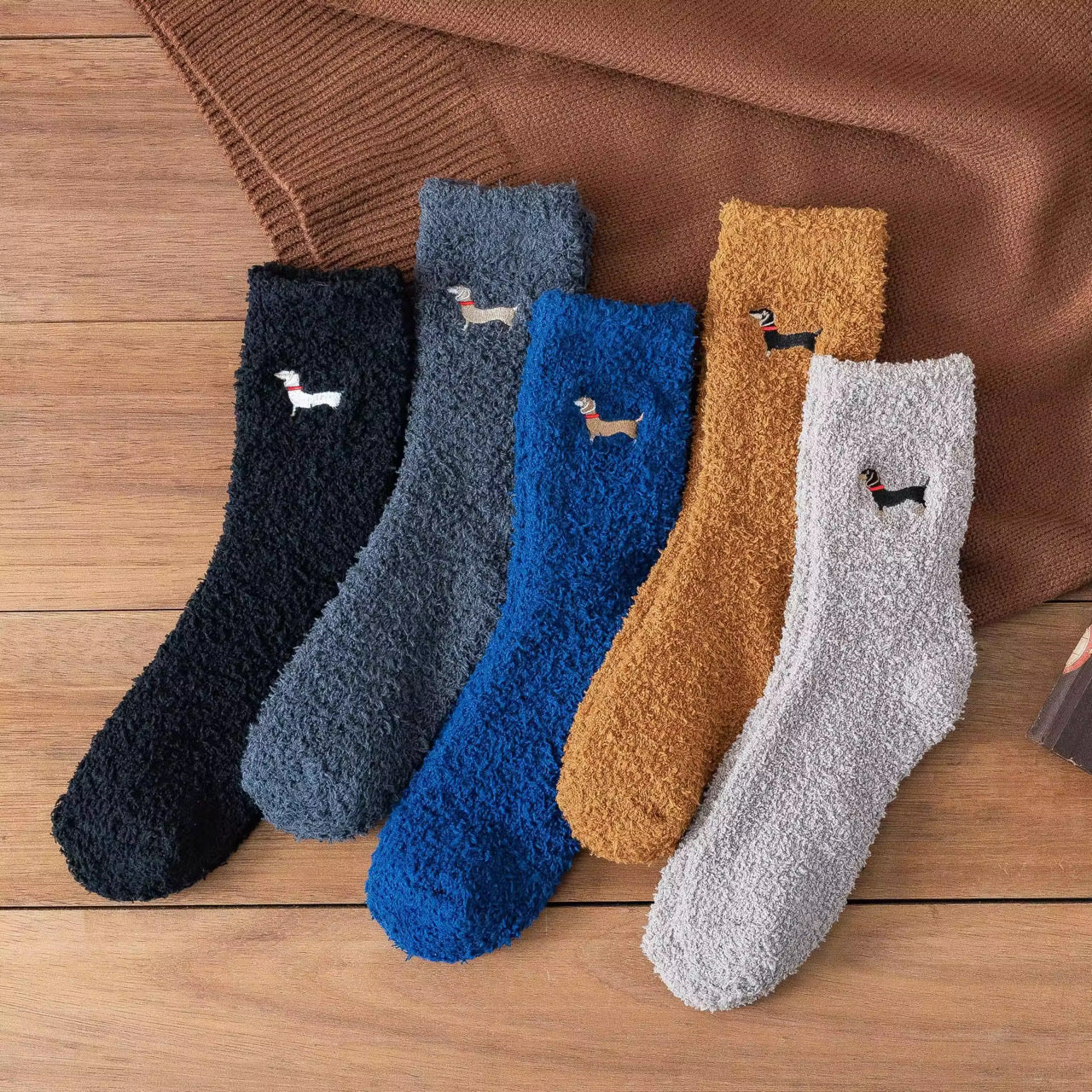 Warm & Weenie Fuzzy Socks