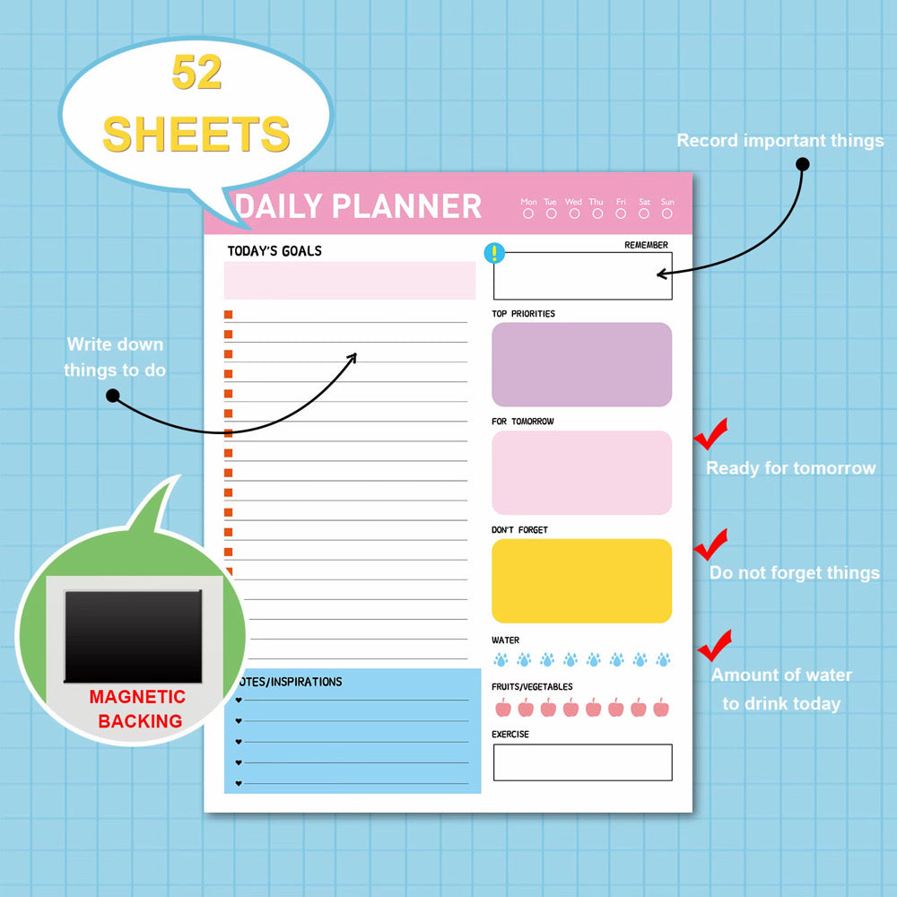 52 Sheet Magnetic Notepad