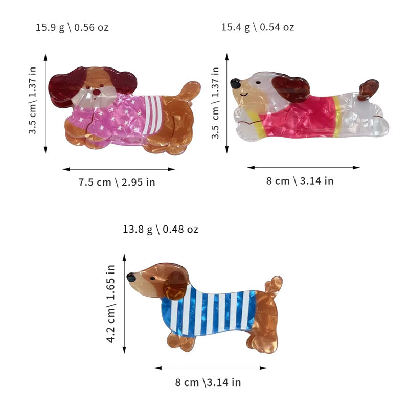 Dachshund Hair Claw Clip