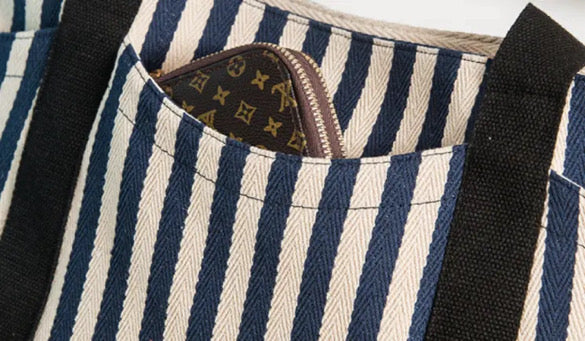 Striped Tote Bag