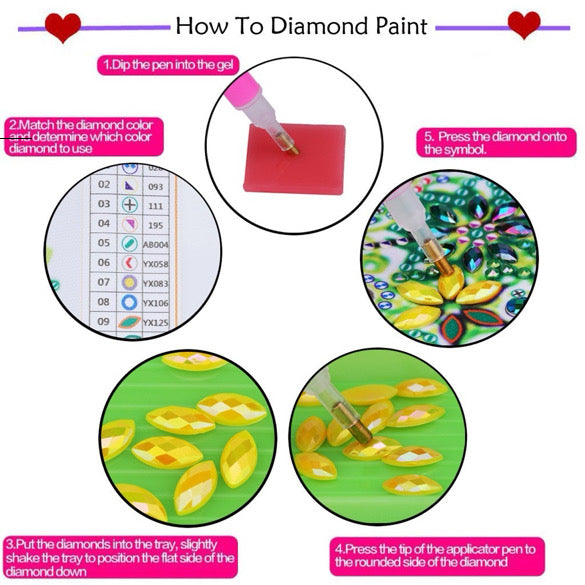 8 Piece Butterfly Diamond Painting Kit