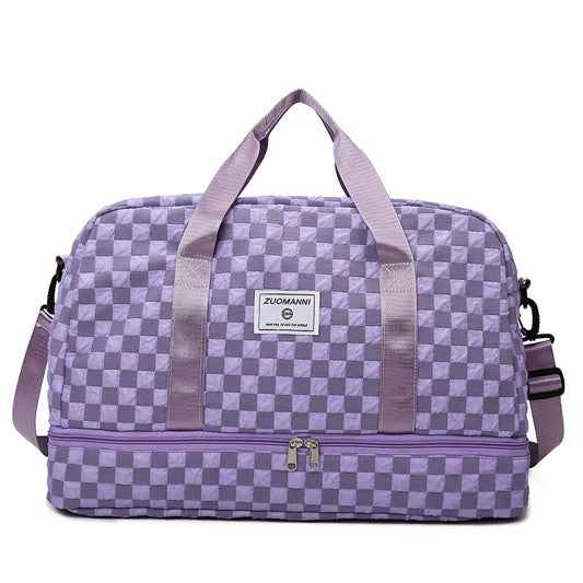 Impressive Checkered Travel Bag