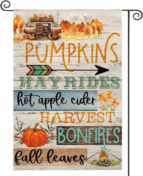 Fall & Thanksgiving Themed Garden Flags