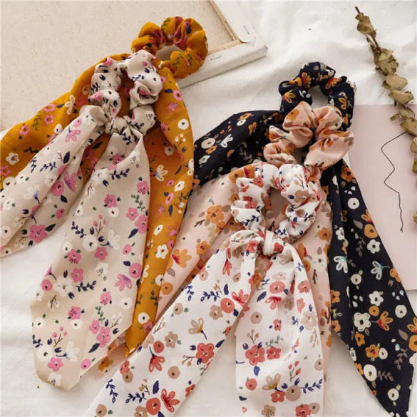 Set of 5 Floral Hair Scarves